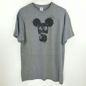 Mouse in Gas Mask T-shirt Gray sz. L